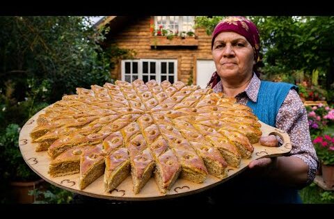 Traditional Azerbaijani Hazelnut Baklava | Outdoor Cooking