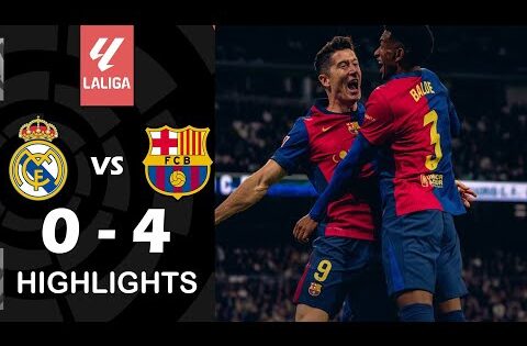 ملخص مباراة ريال مدريد وبرشلونة 0-4 | كلاسيكو الدوري الإسباني 24/25