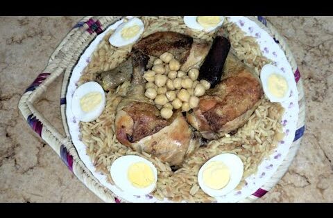 تليتلي بالدجاج مرقة بيضاء على طريقة ليندة ياسمين للطبخ