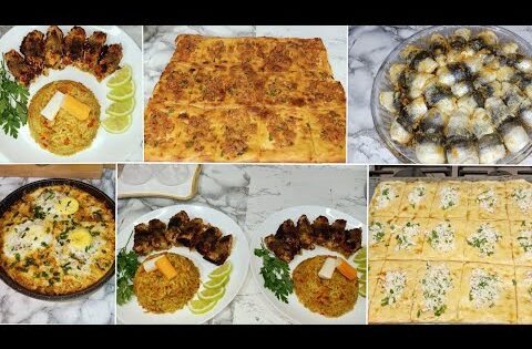 شاركت معاكم نهاري من الغداء للعشاء وصفات سهلة روز بالخضر مع سمك بالفرن بحشوة خطيرة و ايضا مع مسمنة